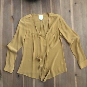 Line & Dot 100% silk blouse